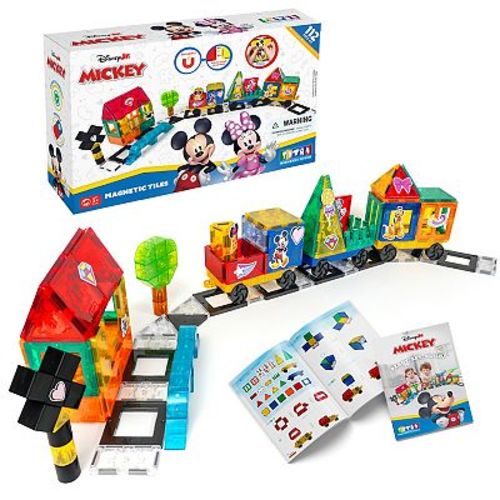 Tytan Magnetic Tiles Disney’s Mickey Mouse Jumbo Train 112-pc. Magnetic Tile Set