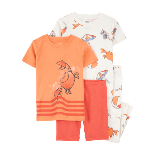Baby 4-Piece Beach Crab 100% Snug Fit Cotton Pajamas - Orange - Carter's | Carter's