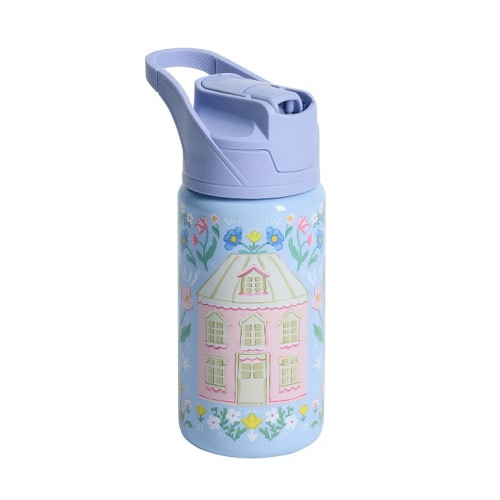 Blue Dollhouse Floral Mackenzie Water Bottle