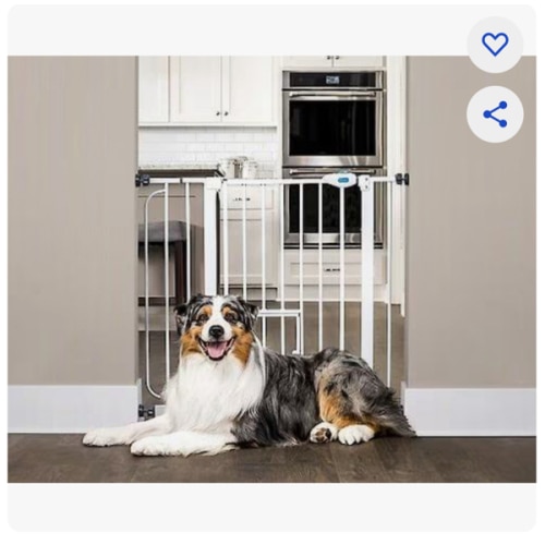 Carlson Pet Products Extra Wide Walk-Thru Dog Gate with Pet Door