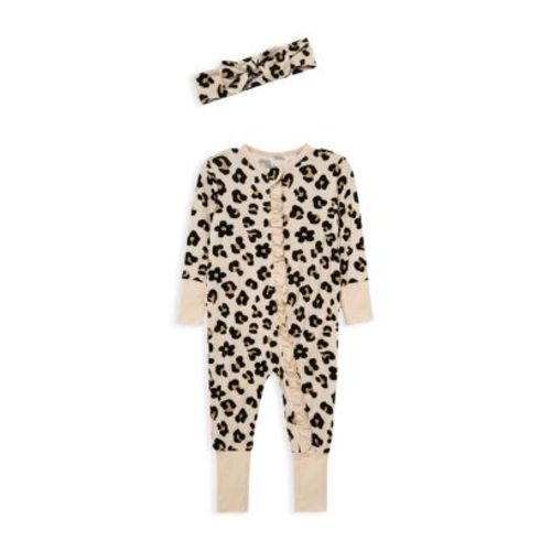 Girls' Leopard Coverall and Headband - Baby