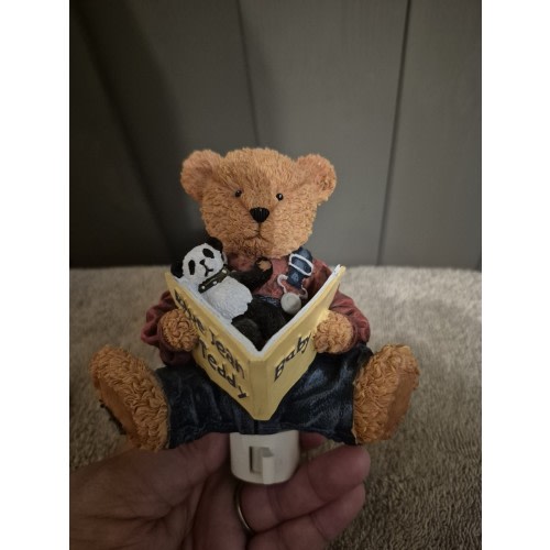 Vintage Blue Jean Teddy Night Light