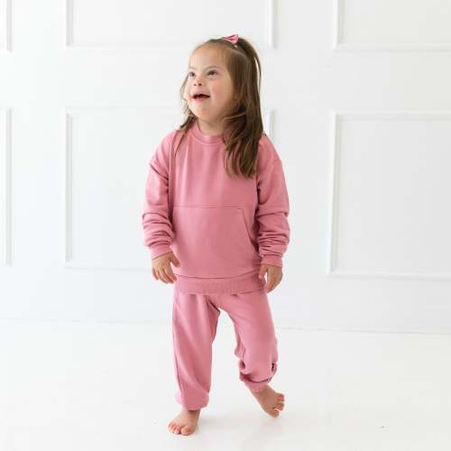 French Terry Jogger Set in Apple Blossom