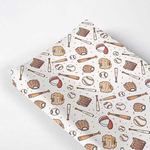 Cartoon Baseball Balls Hats Gloves Baby Changing Pad Cover,Unisex Sports Nursery Diaper Changing Table Pad Mat Sheet for Boys Girls-16x32