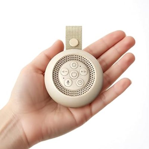 White Noise Sound Machine with Voice Recording, 16 Soothing Sounds Portable Noise Machine, Night Light, Timer, Rechargeable White Noise Machine for Sleeping Nursery Home Office Travel