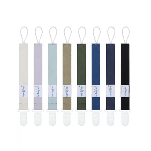 Babygoal Pacifier Clips 8 Pack, Pacifier Holder Clips for Baby Boys and Girls Fits for Most Pacifier, Binkie Styles & Baby Teethers & Toys and Gift-Neutral Color 8PS45