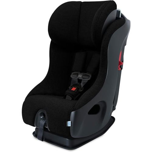 Clek Fllo Convertible Car Seat - Compact Design for 3-Across Seating, Extended Rear-Facing with Anti-Rebound Bar (Carbon)