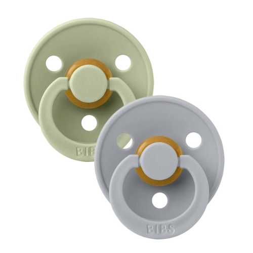 Suce Bibs 0-6mois Paquet de 2 - Vert / Gris (Grandeur 1)