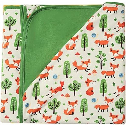 Premium Baby Blankets, Soft Viscose from Bamboo Blanket for Boys and Girls, Nursery Crib Bedding Quilt for Newborn and Toddler, Cooling for Hot Sleepers, 50'' x 50'' Little Fox