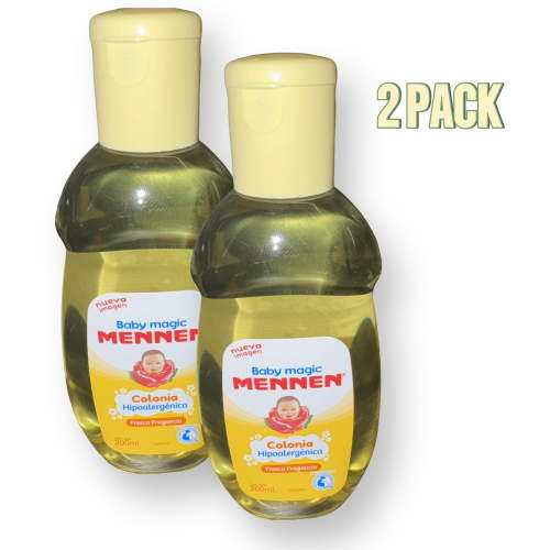2 Baby Magic Mennen Cologne 6.76 Fl Oz (2 Colonias Mennen para Bebe 200 ml)