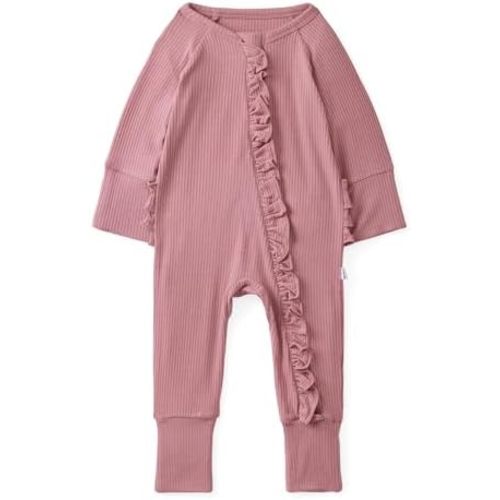 Little Sleepies Ruffle Zippy, Newborn Pajamas, Viscose from Bamboo Baby Pajamas, Girls Preemie Newborn Sleepers, 2-Way Zipper
