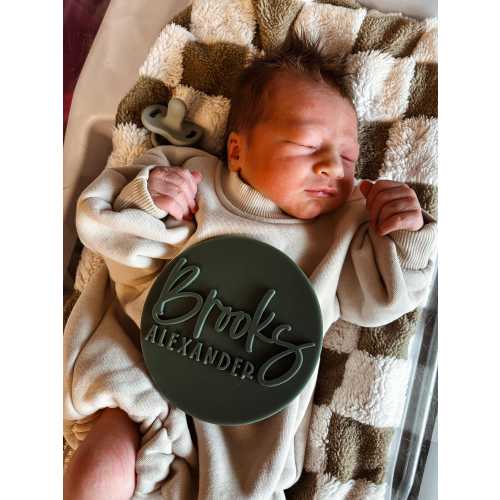 Newborn Name Announcement Sign, 3D Baby Hospital Sign