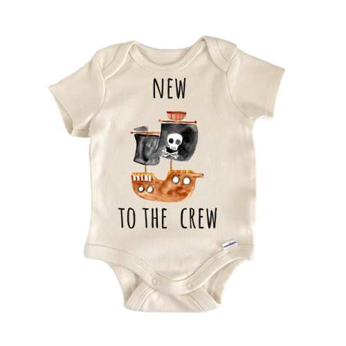 New To The Crew Pirate Ship Baby Gift Baby Onesie®