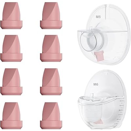 8PC Duckbill Valves for Momcozy M6/M5/V1/V1 Pro/V2/V2 Pro Breast Pump, Replace for Momcozy Pump Parts Valve,Breastfeeding Essentials, Not Original Parts, 8PC Red Valves
