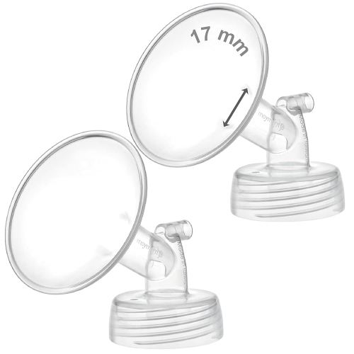 2X 17 mm Maymom Wide Neck Pump Parts Compatible with Spectra S1/S2 Pumps; Incl Wide Mouth Flanges; Not Original Spectra Flange; Replaces Spectra Shield (Two Small Flanges)