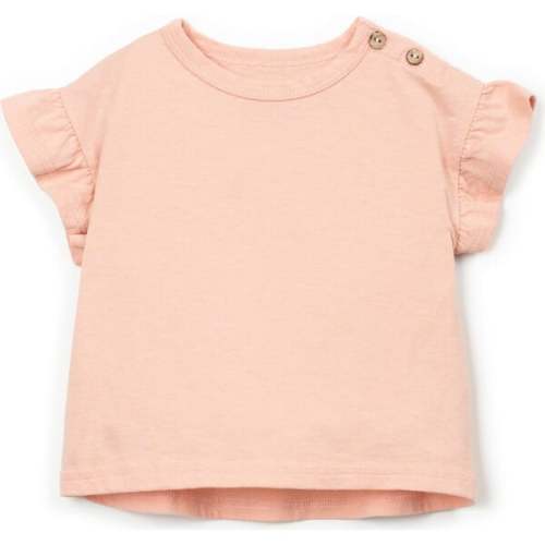 Flutter Sleeve Jersey T-Shirt, Peach