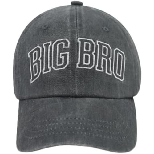 Big Bro Hats for Boys, Funny Adjustable Cotton Embroidered Kids Baseball Cap
