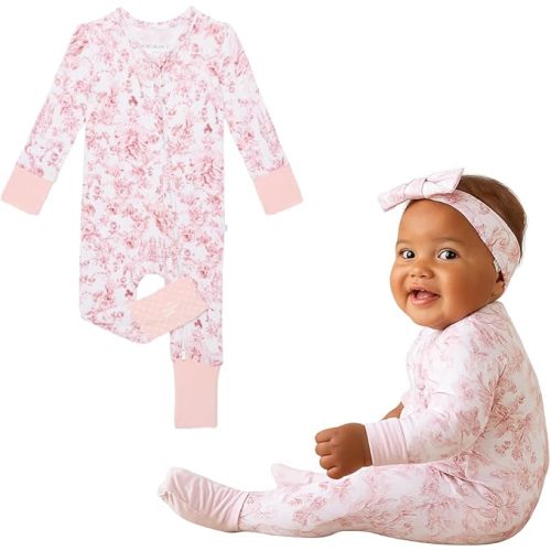 Posh Peanut Convertible Baby Sleepers - Girls Footless Baby Pajamas with 2 Way Zipper for Easy Diaper Changes