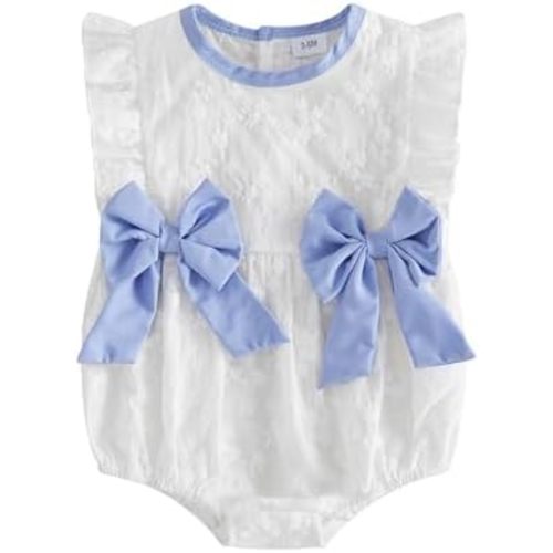 Infant Baby Girl Sleeveless Romper Lace Flower Ruffle Jumpsuit Bodysuit Top 3 6 12 18 Months Girls Summer Clothes