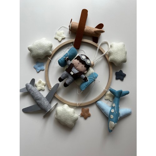 Airplane mobile, helicopter mobile, airplane nursery, baby mobile boy, baby shower gift boy, airplane baby shower, baby shower return gift