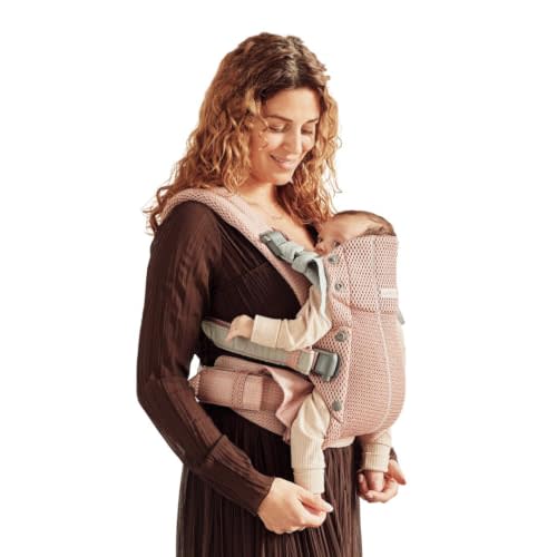 BabyBjörn Baby Carrier Harmony, Dusty Pink, 3D Mesh | 3-in-1 Ergonomic Baby Carrier; Newborn, Facing-in, Outward-Facing, and Back Carrying Positions Supported (7-40 lbs), Newborn to Toddler