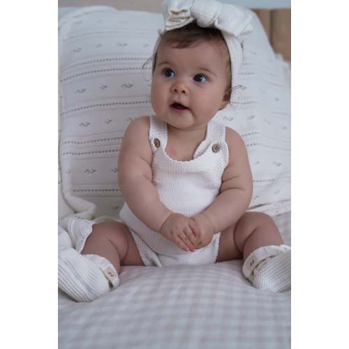 Luna + Luca Novelty Knit Romper - White