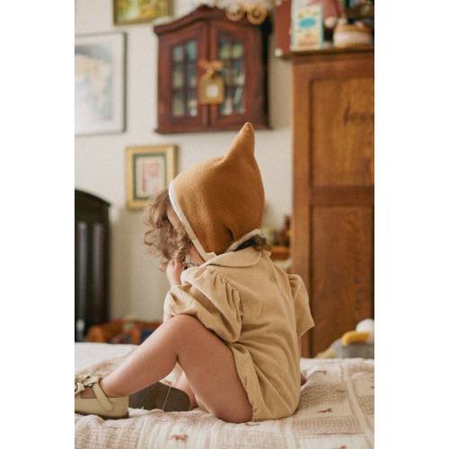 Unisex Pixie Bonnet Fleece baby Bonnet Brown Neutral Bonnet Baby Pixie Bonnet Winter Bonnet Baby Shower Gift