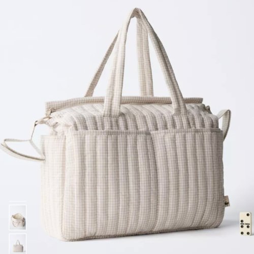 GINGHAM MATERNITY BAG