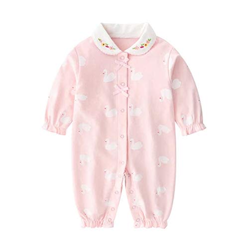 Baby One Piece Romper Soft Cotton Sleepwear Footed Jumpsuit for 0-12 Month Infant