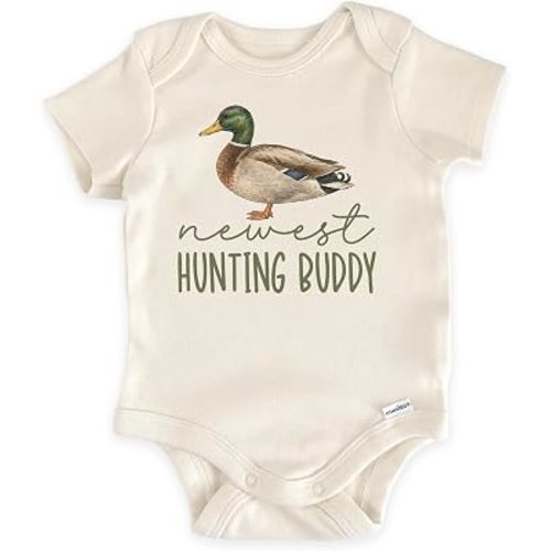 New Hunting Buddy Mallard Baby Reveal Bodysuit (0-3 Months, Natural)