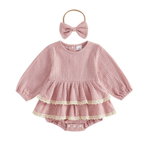 MADDIE Layered Romper Dress - Hazel & Bo