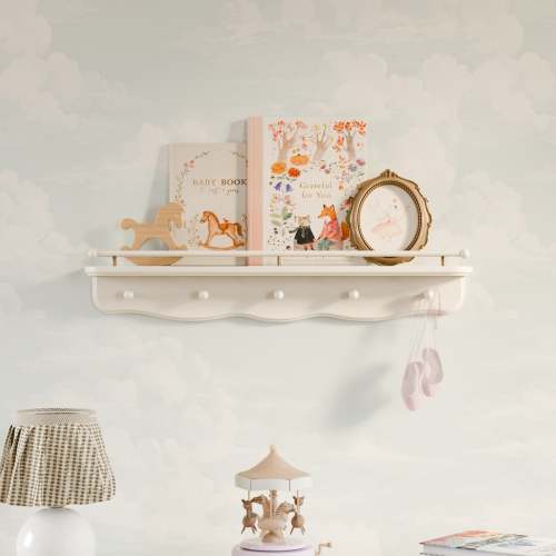 Namesake Kids Liberty 31" Wall Shelf with Hooks