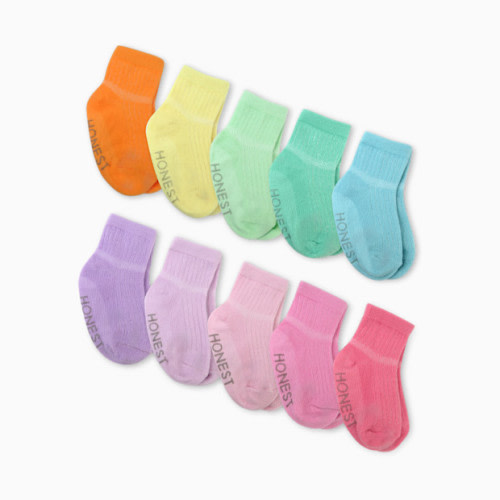 10-Pack Cozy Socks - Rainbow Pinks