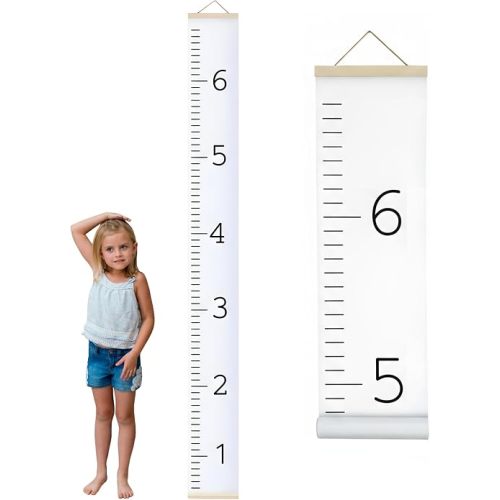 Morxy Canvas Growth Chart for Kids - Unisex Height Ruler Wall Decor