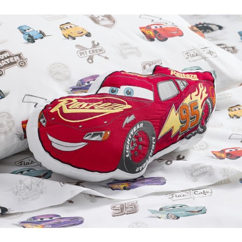 Disney and Pixar Cars Lightning McQueen Pillow | Pottery Barn Kids