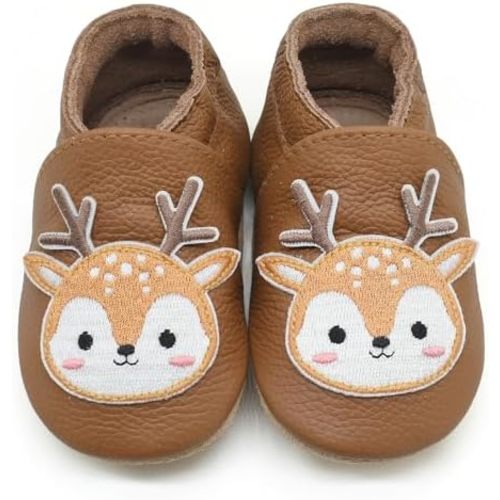 Owlowla Baby Soft Sole Leather Crib Shoes Infant Toddler Pre-Walker Shoes Boy Girl …