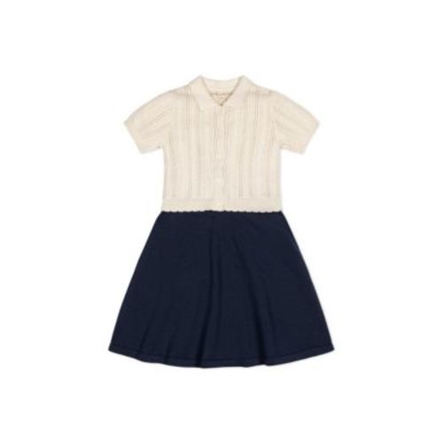 Baby Girls Organic Short Sleeve French Schoolgirl Sweater Dress