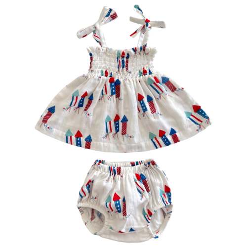 Firecrackers / Organic Smocked Set
