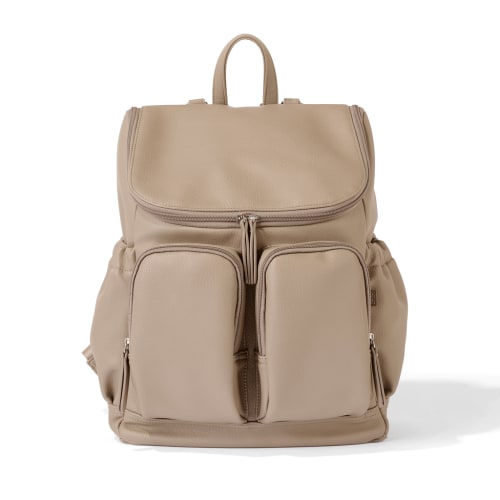 Signature Diaper Backpack - Oat Vegan Leather