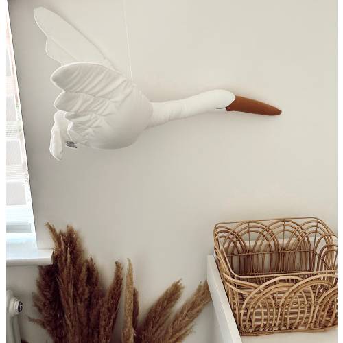 Nordic Nursery Decor | Hanging White Swan | Beautiful Nursery Accessory | Children's Nursery Decor |Hanging Nursery Accessory|Unique Nursery