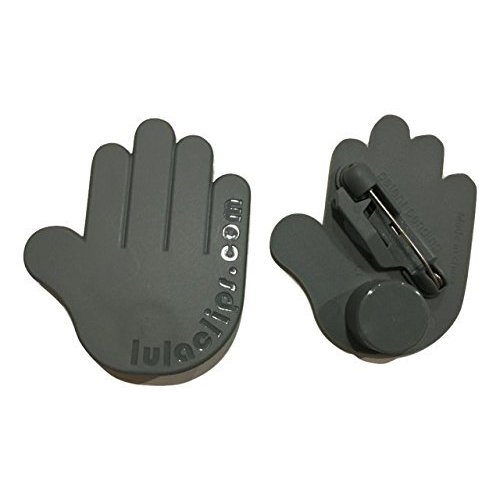 LulaClips Baby Car Seat Harness Clips (2-Pack) - Hold Buckles Open, Prevent Twisting Straps and Save Time - Easy to Install, Childproof Locking Pin - Fit All Car Seats and Carriers, Grey