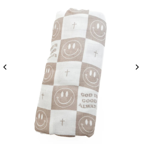 God is Good Always Smiley and Cross Swaddle Blanket – OUR HOUSE ABOVE