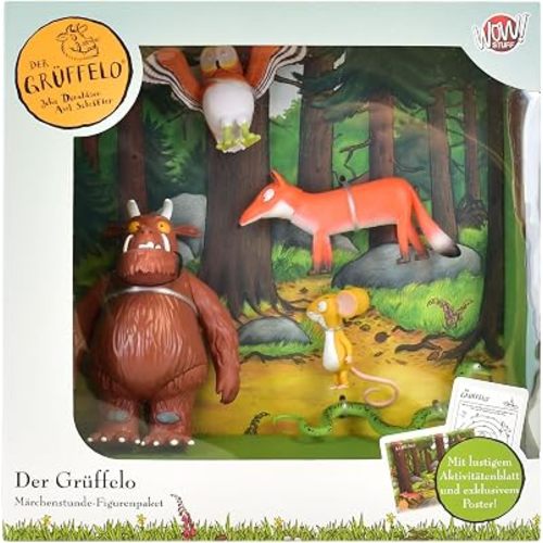 Wow! PODS Stuff The Gruffalo Story Time Family Pack Mini Play Figures | Official Toy Characters Set from The Julia Donaldson and Axel Scheffler Childrens Books and Films