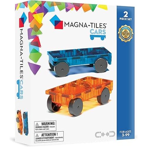 MAGNA-TILES Cars – Blue & Orange