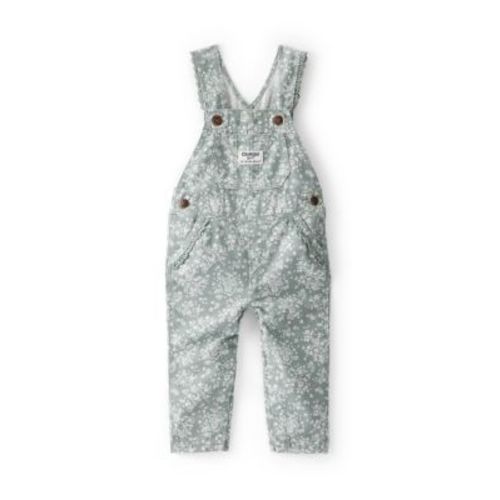Baby Girls Floral Print Overalls