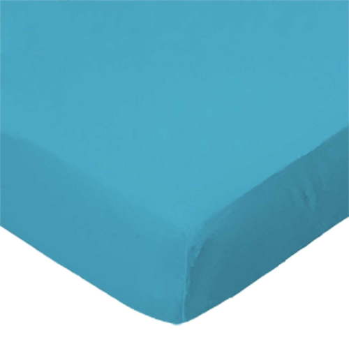 SheetWorld Fitted 100% Cotton Flannel Pack N Play Sheet 29 x 42, Flannel FS9 - Aqua blue