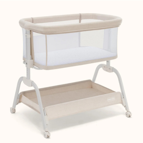 HARPPA Cuddly Lite | 2-in-1 Baby Bassinet & Bedside Sleeper for Newborns with Anti-Reflux Mattress | Adjustable Height, Attaches to Bed, CPSC Certified, Tool-Free Setup & Portable Wheels | Safe Co-Sleeping, Compact Design for Small Spaces, Ideal for Newbo