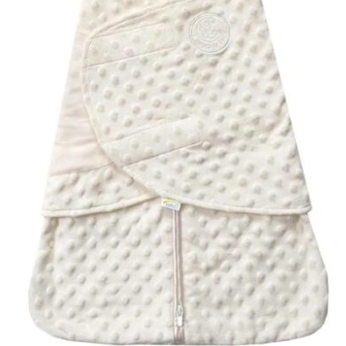 Cream Plushy Dot Velboa Swaddle - Newborn | HALO