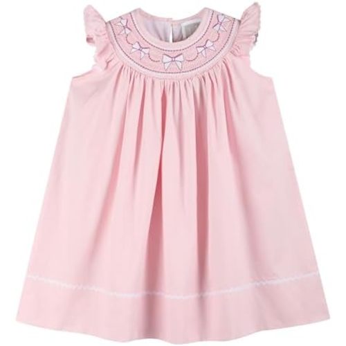 Lil cactus Baby and Girls Smocked Bishop Dress