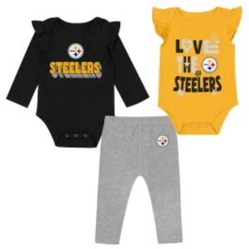 Pittsburgh Steelers Newborn Girls Play Date Creeper & Pant Set